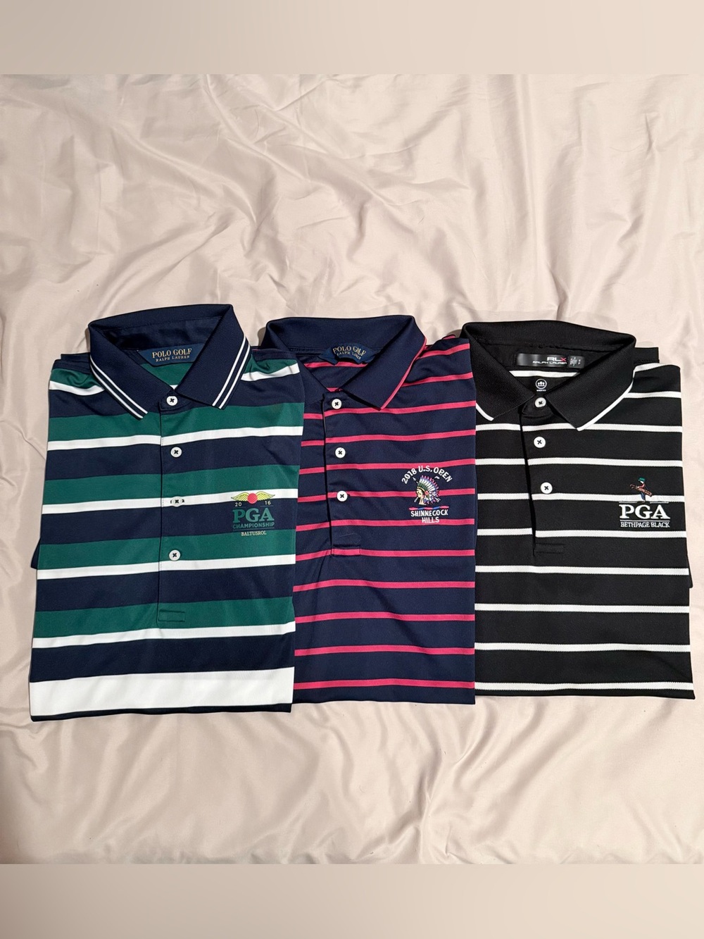 Lot of 3 Polo Ralph Lauren RLX Golf Shirts